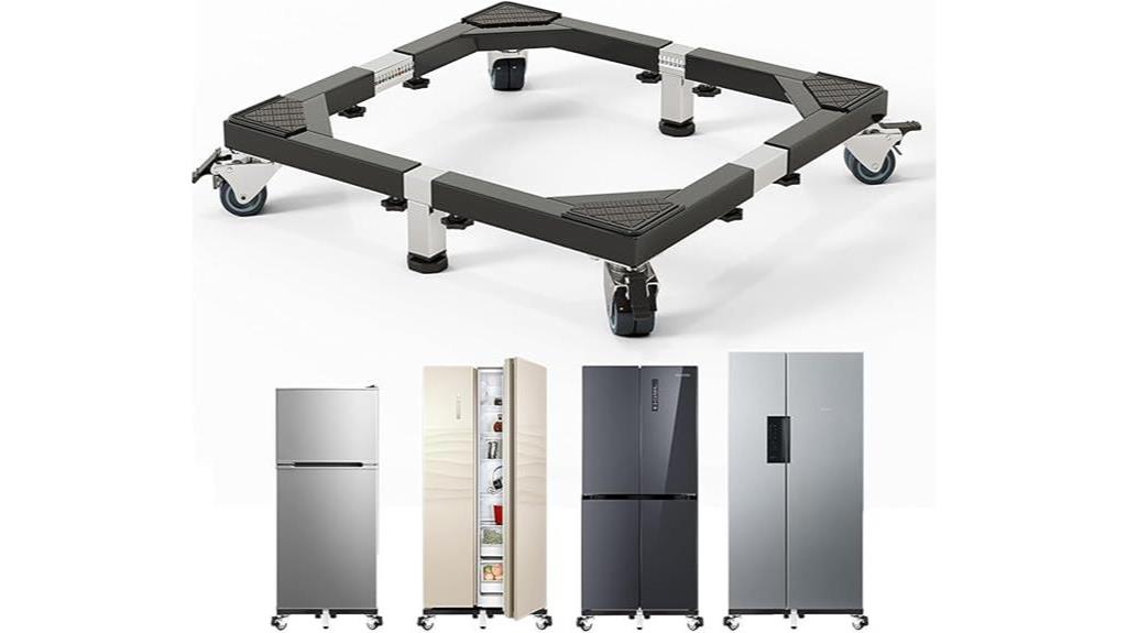 steel mobile fridge stand