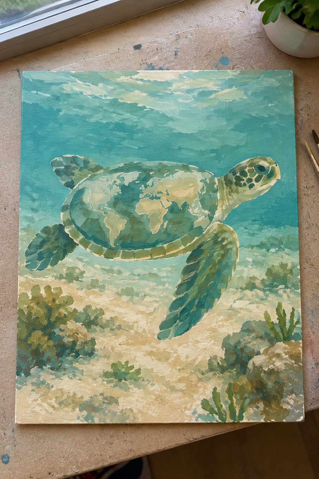 World Map Simple Basic 20 Amazing Ocean Animals Acrylic Painting Ideas Featuring Underwater Scenes