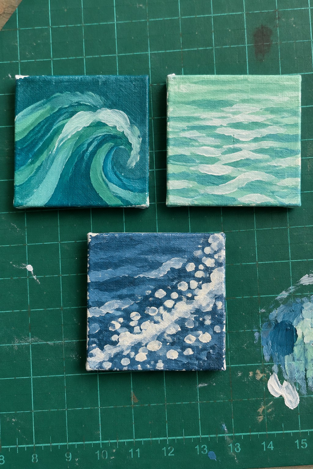 Simple Wave Motion 22 Dreamy Abstract Ocean Acrylic Painting Ideas With Expressive Water ...